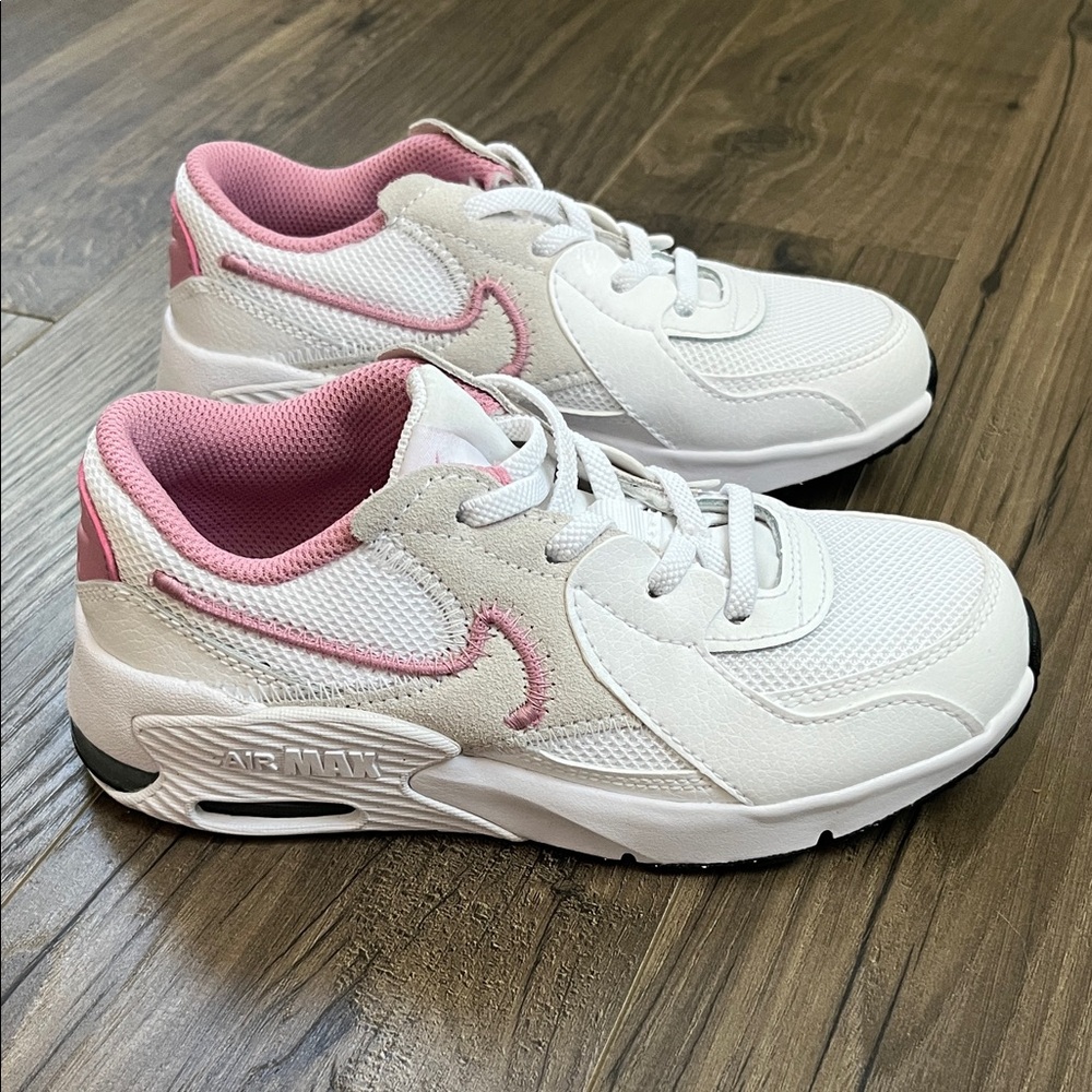 Nike Kids Air Max White and Pink Sneakers